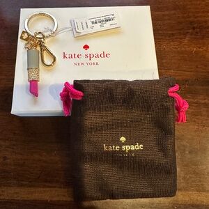 Kate Spade lipstick keychain never used
